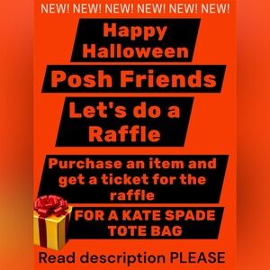 Hi POSH FRIENDS WERE DOING A RAFFEL FOR A KATE SPADE PURSE !! READ Description